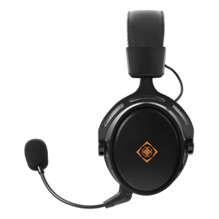 Headset DELTACO GAMING wireless, 17 hours playing time, 2.4 GHz USB receiver, built-in 1100 mAh battery, black / GAM-109