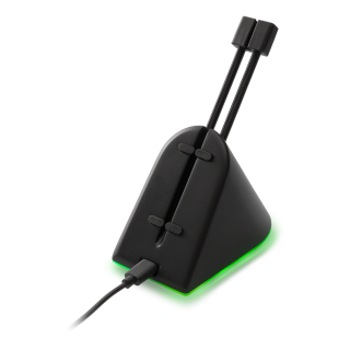 Mouse Bungee DELTACO GAMING RGB retractable arm, fits all wired mice, black / GAM-044-RGB