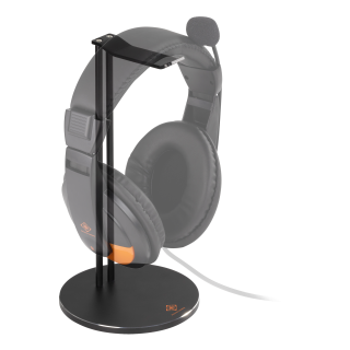 Universal Headphone Stand DELTACO GAMING aluminum, non-slip, black / GAM-070
