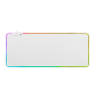 Mousepad DELTACO GAMING WHITE LINE RGB mousepad, 900x360x4mm, 13 LED modes, white / GAM-079-W
