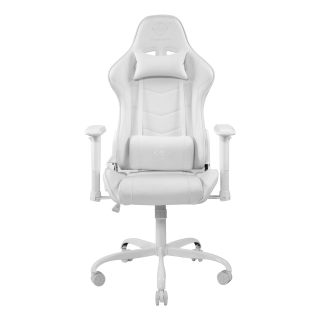  Gaming chair DELTACO GAMING WHITE LINE WCH80 in PU-leather, ergonomic, 5-point wheelbase, high back, white / GAM-096-W