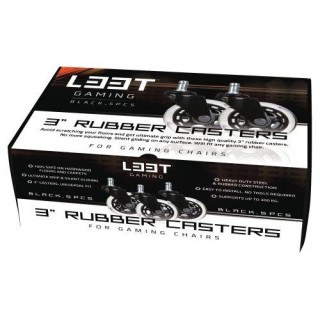 Casters  L33T GAMING for gaming chairs (Black) Univ., 5 pcs / 160528