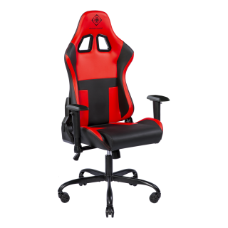 Gaming chair DELTACO GAMING DC210R  PU-leather,  iron frame, black/red / GAM-096-R