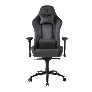 Gaming chair DELTACO GAMING DC430 in soft Alcantara fabric, 4D armrests, ergonomic, 5-point wheelbase, dark gray / GAM-121-DG