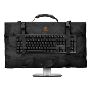 Monitor carrying bag DELTACO GAMING with pockets for accessories size XL, for 32"-34" monitors, black / GAM-122XL