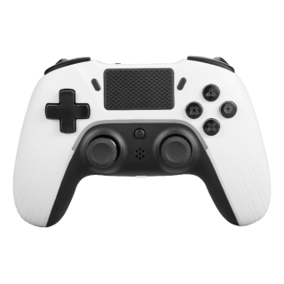 PS4/PC/Android/iOS controller DELTACO GAMING Bluetooth, 2 programmable macro buttons, white / GAM-139-W