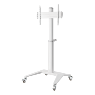 Display Cart DELTACO OFFICE adjustable height, aluminum, 37-70", white / ARM-0452
