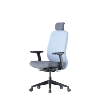 Up Up Athene ergonomic office chair Black, Grey + Blue fabric