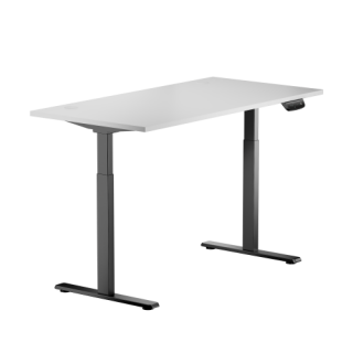 Adjustable Height Table Up Up Bjorn Black, Table top L White