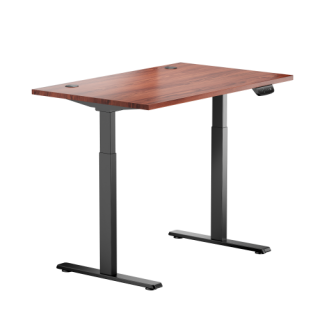 Adjustable Height Table Up Up Bjorn Black, Table top M Dark Walnut