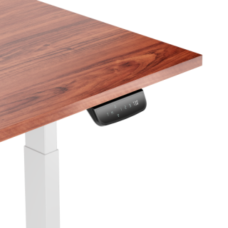 Adjustable Height Table Up Up Bjorn White, Table top M Dark Walnut