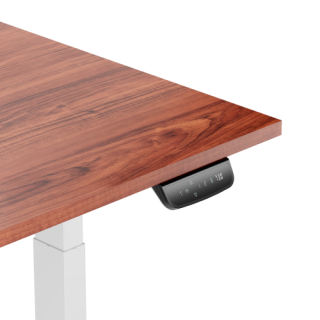 Adjustable Height Table Up Up Thor White, Table top M Dark Walnut