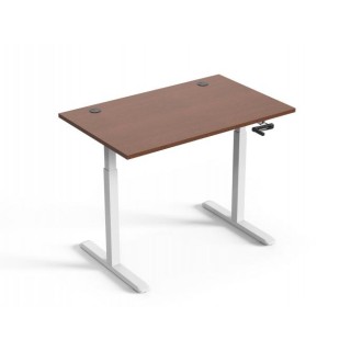 Adjustable Height Table Up Up Ragnar White, Table top M Dark Walnut