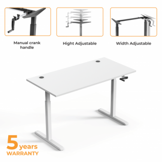 Adjustable Height Table Up Up Ragnar White, Table top L White