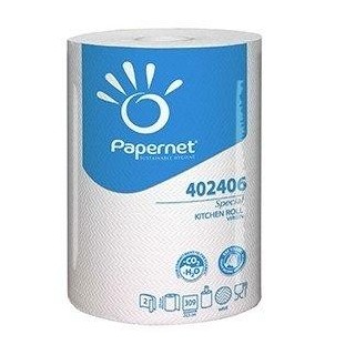 Hand towel rolls, paper, Papernet Special, 2-Ply, 60m, celiuliozė, white, (1pcs)