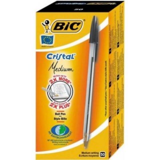 Bic Ball pen Cristal Black, Box 50 pcs. 847897