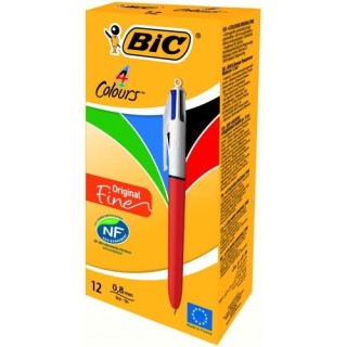 BIC Ballpoint pens 4 COLOURS FINE, Box 12 pcs. 233843