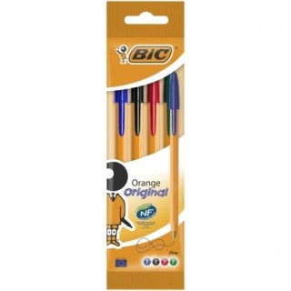 BIC Ballpoint pens ORANGE FINE 0.8 mm, Set 4 pcs. assorted colours 601231