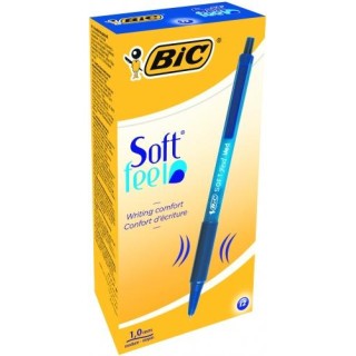 BIC Ballpoint pens SOFTFEEL CLIC 0.32 mm, blue, Box 12 pcs. 914346