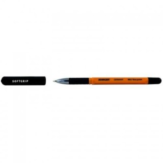 STANGER Ball Point Pens 0,7 finepoint Softgrip with 1mm mine, black, Box 10 pc.s 18000300098