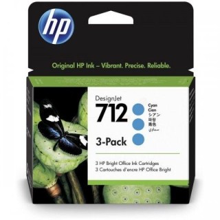 HP Ink No.712 Cyan tri-pack (3ED77A)