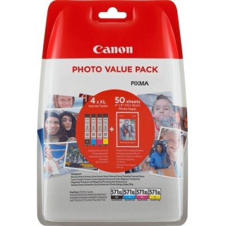 Canon CLI571XL (0332C005) Ink Cartridge Multipack, Black, Cyan, Magenta, Yellow