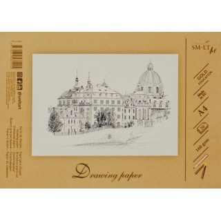 Drawing and sketching paper SMLT A4, 160 g/m2, 20 sheets, glued