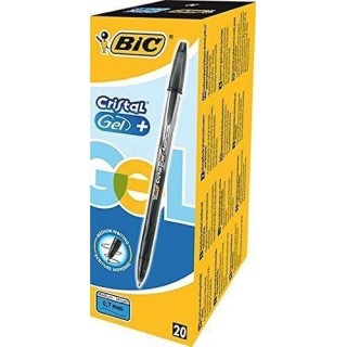 BIC gel pen CRISTALGEL 0.7 mm, black, Box 20 pcs. 721286