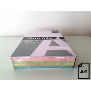 Colour paper Double A, 80g, A4, 100 sheets, Rainbow 3, 5 color
