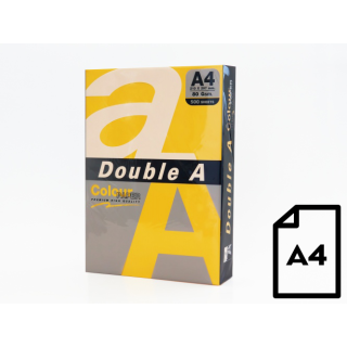 Colour paper Double A, 80g, A4, 500 sheets, GOLD