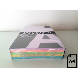 Colour paper Double A, 80g, A4, 500 sheets, Rainbow 3, 5 color