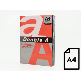 Colour paper Double A, 80g, A4, 500 sheets, Red