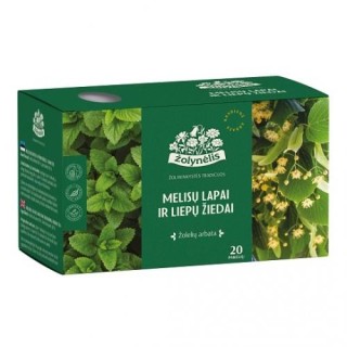 Žolynėlis herbal tea Melisa leaves and linden blossoms, 24g (1,2x20)