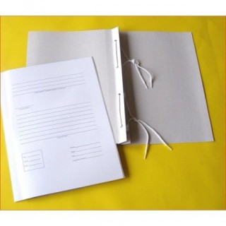 Folder SMLT, archival, A4 2cm, 300 g, with 2 laces, with print, white, cardboard