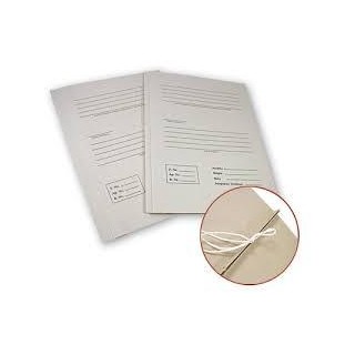 Folder SMLT, archival, A4 4cm, 300 g., With 2 laces, with print, white, cardboard, ecological