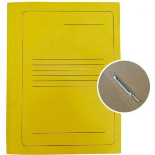 Project File A4 cardboard Smiltainis with metal clip, with print yellow