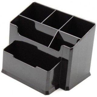 Pencil case Forpus, black, empty, section 6 1005-005
