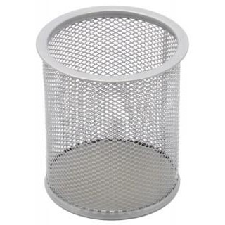 Pencil case Forpus, round, silver, empty perforated metal 1005-009