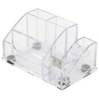 Pencil case Forpus, transparent, empty, 4, with adhesive tape holder 1005-019