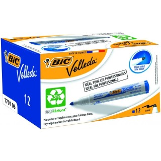 BIC whiteboard marker VELL 1701, 1-5 mm, blue, Box 12 pcs. 701061