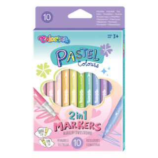 Double sided Colorino Pastel markers 10 colours