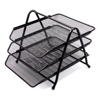 Horizontal tray Forpus, 3, black, perforated metal 1002-020