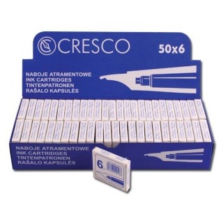 Pen Ink Cartridges Cresco, Short, Blue (6 pcs.)  1223-005