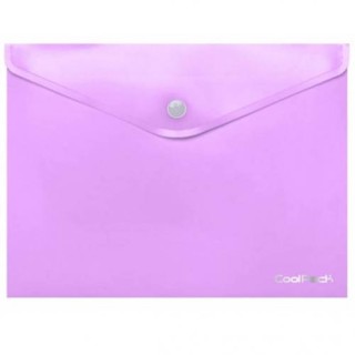 Coolpack document envelope with button PP, A4, pastel purple
