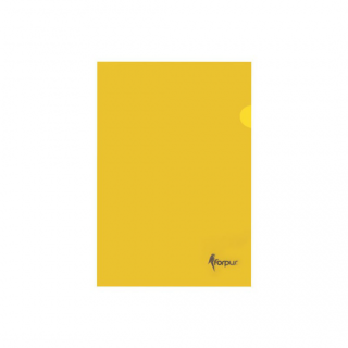 Folder L Forpus, A4, 180 microns, yellow, plastic