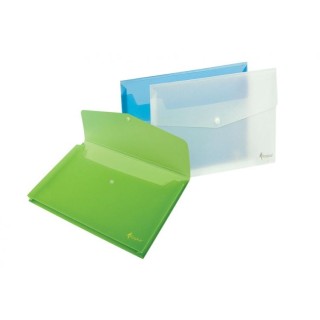 Folder with print Forpus, A4, plastic, with extension, white, transparent
