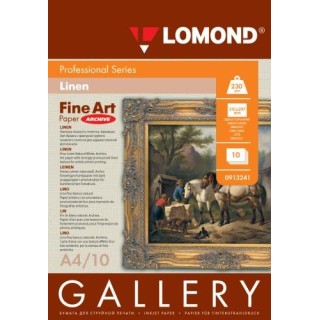 Lomond Fine Art Paper Gallery Linen 230g/m2 A4, 10 sheets, Coarse Natural White