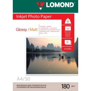 Lomond Photo Inkjet Paper Glossy 180 g/m2 A4, 50 sheets, double sided