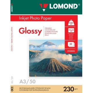 Lomond Photo Inkjet Paper Glossy 230 g/m2 A3, 50 sheets