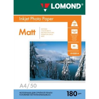 Lomond Photo Inkjet Paper Matte 180 g/m2 A4, 50 sheets